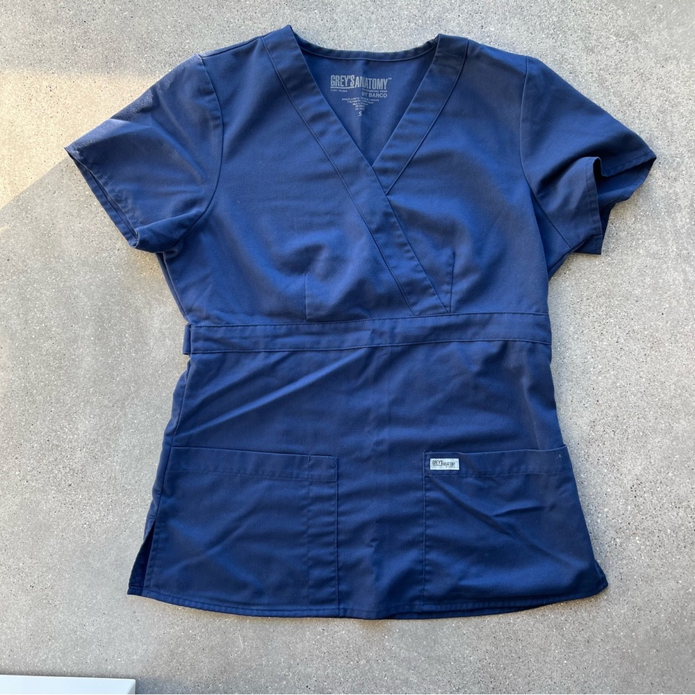 Grey’s Anatomy Navy Scrub Top Size Small